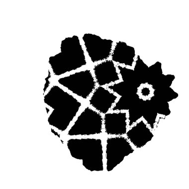 Beyaz arka planda soyut siyah nokta. vektör illüstrasyonu