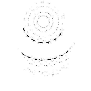 Beyaz arka planda soyut siyah nokta. vektör illüstrasyonu