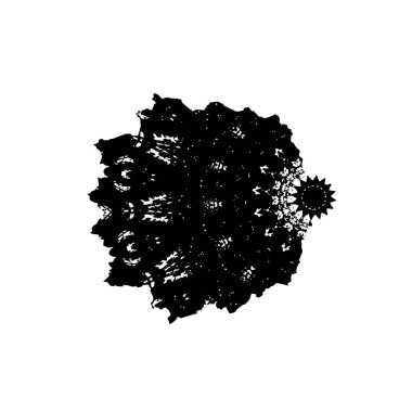 Beyaz arka planda soyut siyah nokta. vektör illüstrasyonu