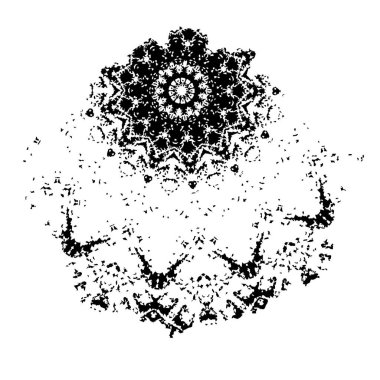 Beyaz arka planda soyut siyah nokta. vektör illüstrasyonu