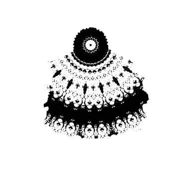 Beyaz arka planda soyut siyah nokta. vektör illüstrasyonu