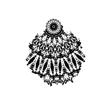 Beyaz arka planda soyut siyah nokta. vektör illüstrasyonu