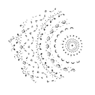Beyaz arka planda soyut siyah nokta. vektör illüstrasyonu