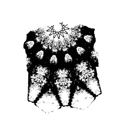 Beyaz arka planda soyut siyah nokta. vektör illüstrasyonu