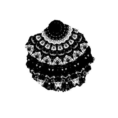 Beyaz arka planda soyut siyah nokta. vektör illüstrasyonu