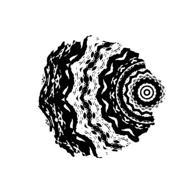 Beyaz arka planda soyut siyah nokta. vektör illüstrasyonu