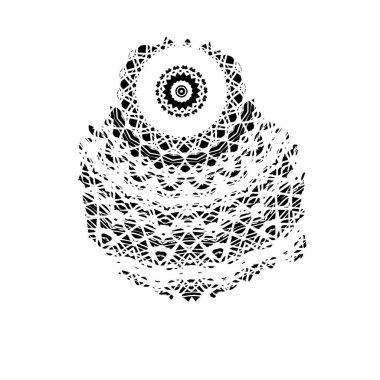 Beyaz arka planda soyut siyah nokta. vektör illüstrasyonu