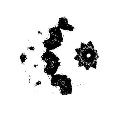 Beyaz arka planda soyut siyah nokta. vektör illüstrasyonu