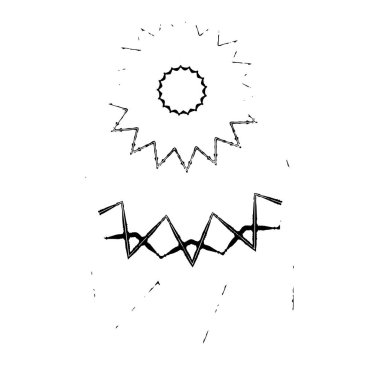 Beyaz arka planda soyut siyah nokta. vektör illüstrasyonu