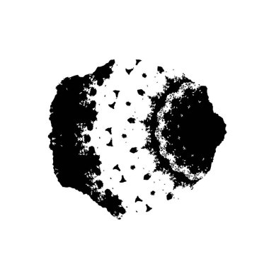 Beyaz arka planda soyut siyah nokta. vektör illüstrasyonu