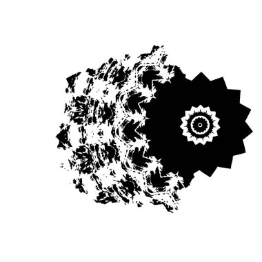 Beyaz arka planda soyut siyah nokta. vektör illüstrasyonu