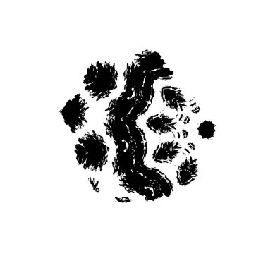 Beyaz arka planda soyut siyah nokta. vektör illüstrasyonu