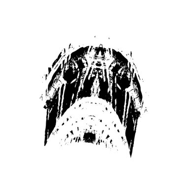 Beyaz arka planda soyut siyah nokta. vektör illüstrasyonu