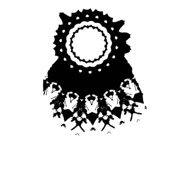 Beyaz arka planda soyut siyah nokta. vektör illüstrasyonu