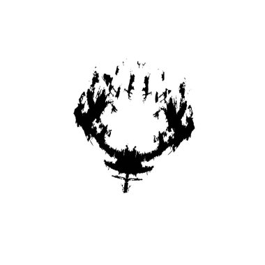 Beyaz arka planda soyut siyah nokta. vektör illüstrasyonu