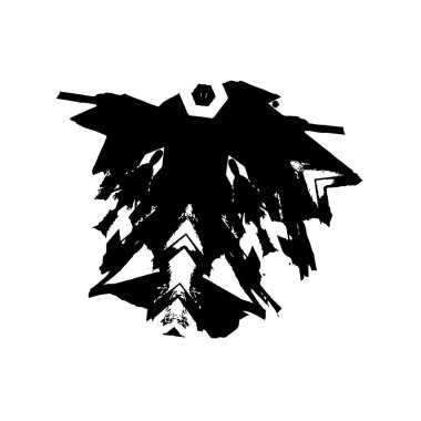 Beyaz arka planda soyut siyah nokta. vektör illüstrasyonu