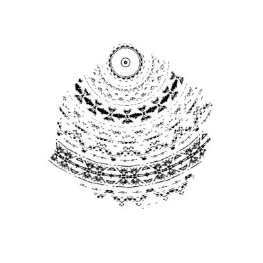 Beyaz arka planda soyut siyah nokta. vektör illüstrasyonu