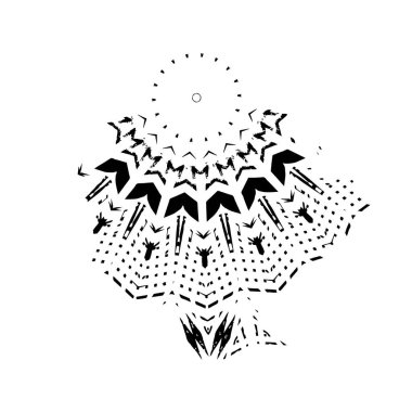 Beyaz arka planda soyut siyah nokta. vektör illüstrasyonu