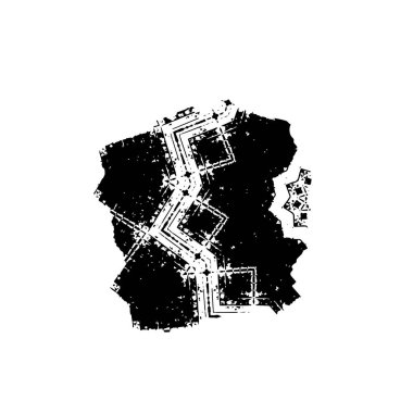 Beyaz arka planda soyut siyah nokta. vektör illüstrasyonu