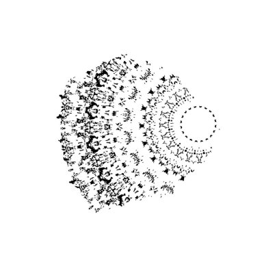 Beyaz arka planda soyut siyah nokta. vektör illüstrasyonu