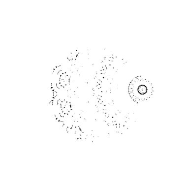 Beyaz arka planda soyut siyah nokta. vektör illüstrasyonu