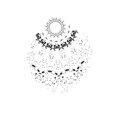 Beyaz arka planda soyut siyah nokta. vektör illüstrasyonu