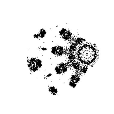 Beyaz arka planda soyut siyah nokta. vektör illüstrasyonu