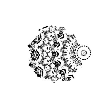 Beyaz arka planda soyut siyah nokta. vektör illüstrasyonu