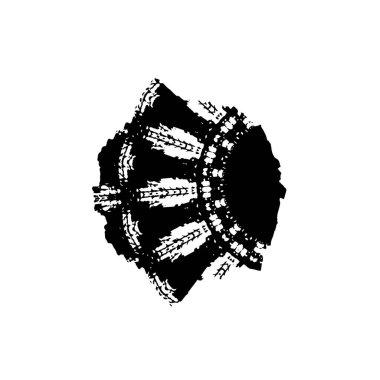 Beyaz arka planda soyut siyah nokta. vektör illüstrasyonu