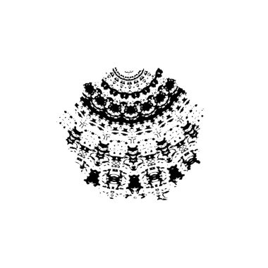 Beyaz arka planda soyut siyah nokta. vektör illüstrasyonu