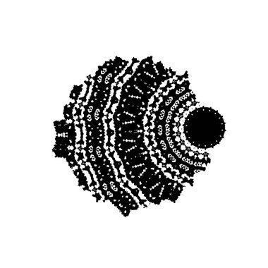 Beyaz arka planda soyut siyah nokta. vektör illüstrasyonu