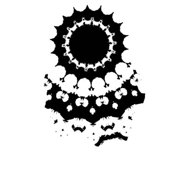 Beyaz arka planda soyut siyah nokta. vektör illüstrasyonu