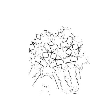 Beyaz arka planda soyut siyah nokta. vektör illüstrasyonu