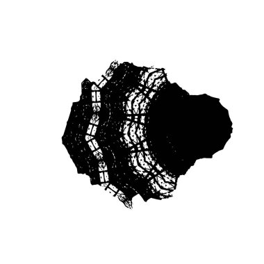 Beyaz arka planda soyut siyah nokta. vektör illüstrasyonu