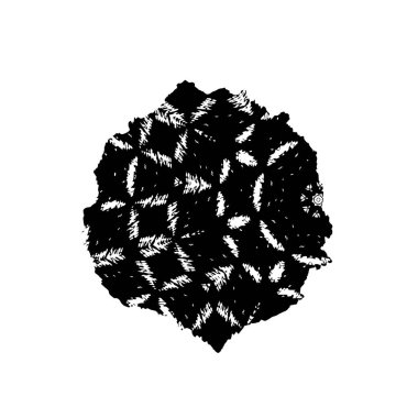 Beyaz arka planda soyut siyah nokta. vektör illüstrasyonu