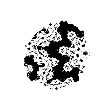 Beyaz arka planda soyut siyah nokta. vektör illüstrasyonu