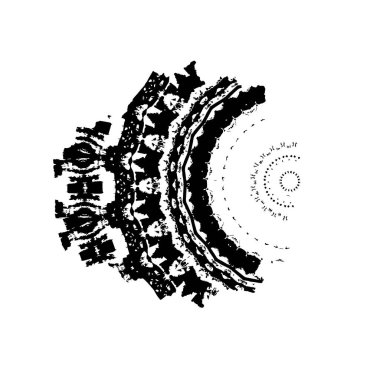 Beyaz arka planda soyut siyah nokta. vektör illüstrasyonu