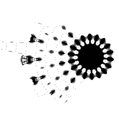 Beyaz arka planda soyut siyah nokta. vektör illüstrasyonu