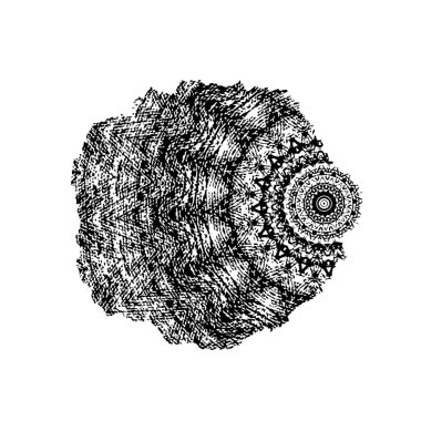 Beyaz arka planda soyut siyah nokta. vektör illüstrasyonu