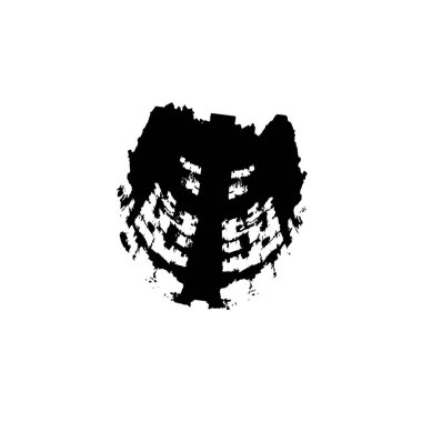 Beyaz arka planda soyut siyah nokta. vektör illüstrasyonu