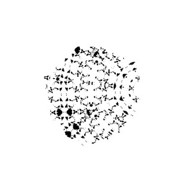 Beyaz arka planda soyut siyah nokta. vektör illüstrasyonu