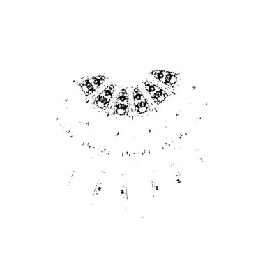 Beyaz arka planda soyut siyah nokta. vektör illüstrasyonu