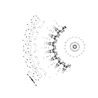 Beyaz arka planda soyut siyah nokta. vektör illüstrasyonu
