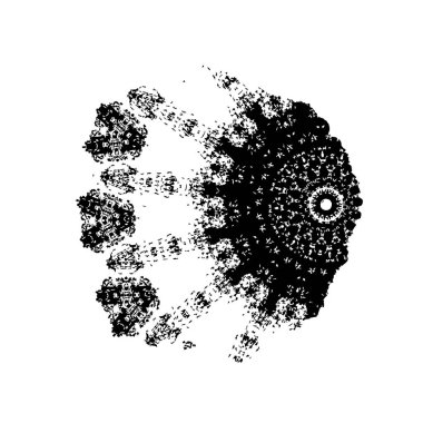 Beyaz arka planda soyut siyah nokta. vektör illüstrasyonu