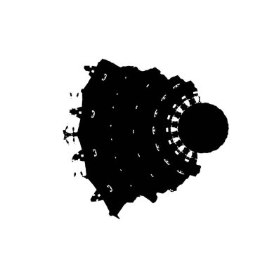 Beyaz arka planda soyut siyah nokta. vektör illüstrasyonu