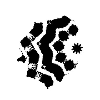 Beyaz arka planda soyut siyah nokta. vektör illüstrasyonu