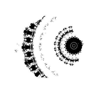 Beyaz arka planda soyut siyah nokta. vektör illüstrasyonu