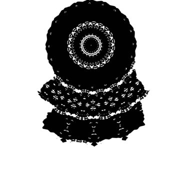 Beyaz arka planda soyut siyah nokta. vektör illüstrasyonu