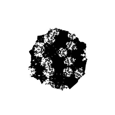 Beyaz arka planda soyut siyah nokta. vektör illüstrasyonu