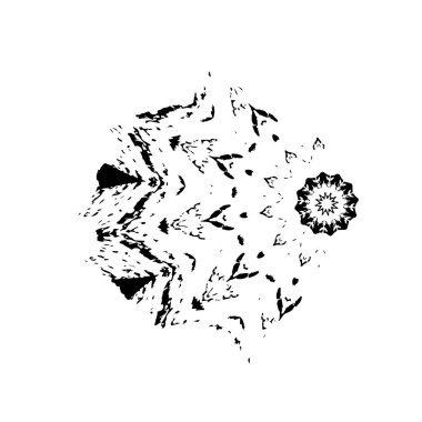 Beyaz arka planda soyut siyah nokta. vektör illüstrasyonu